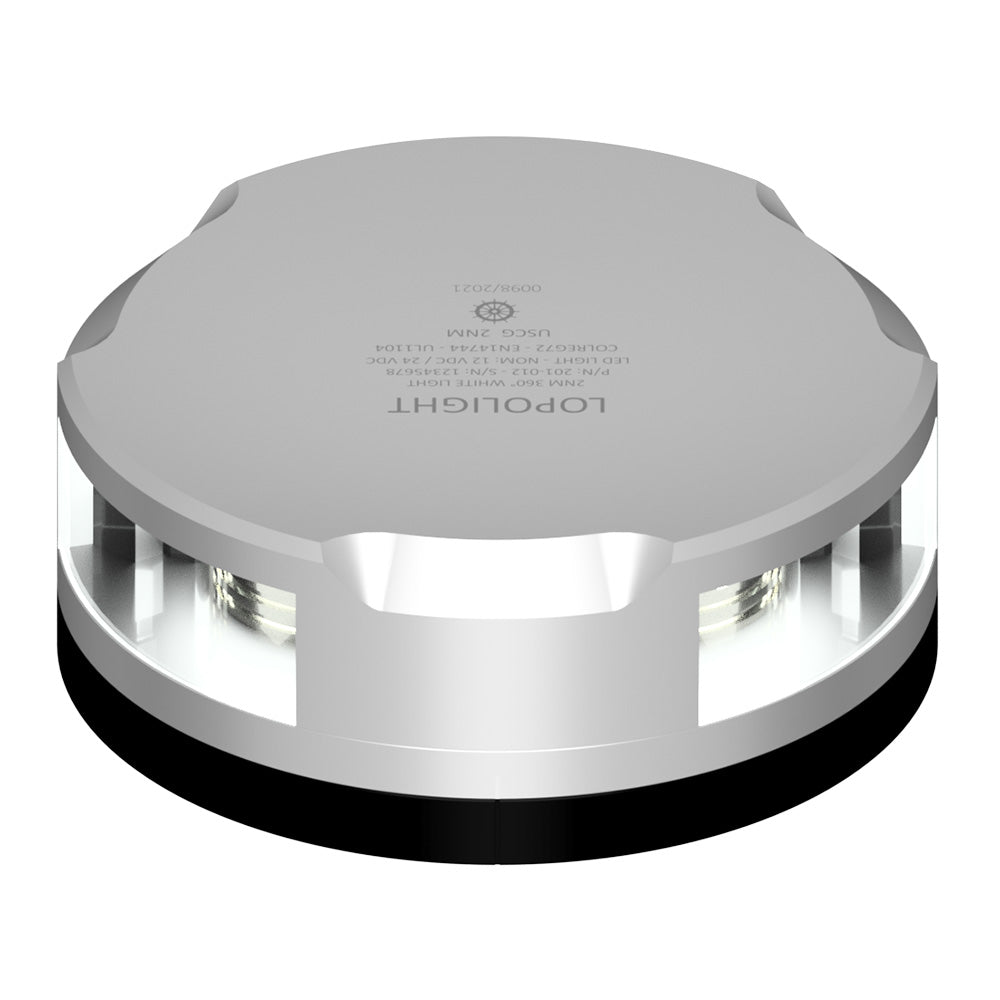 Lopolight Masthead360Degree Light  2NM  Silver Housing wFB Base 201020FB
