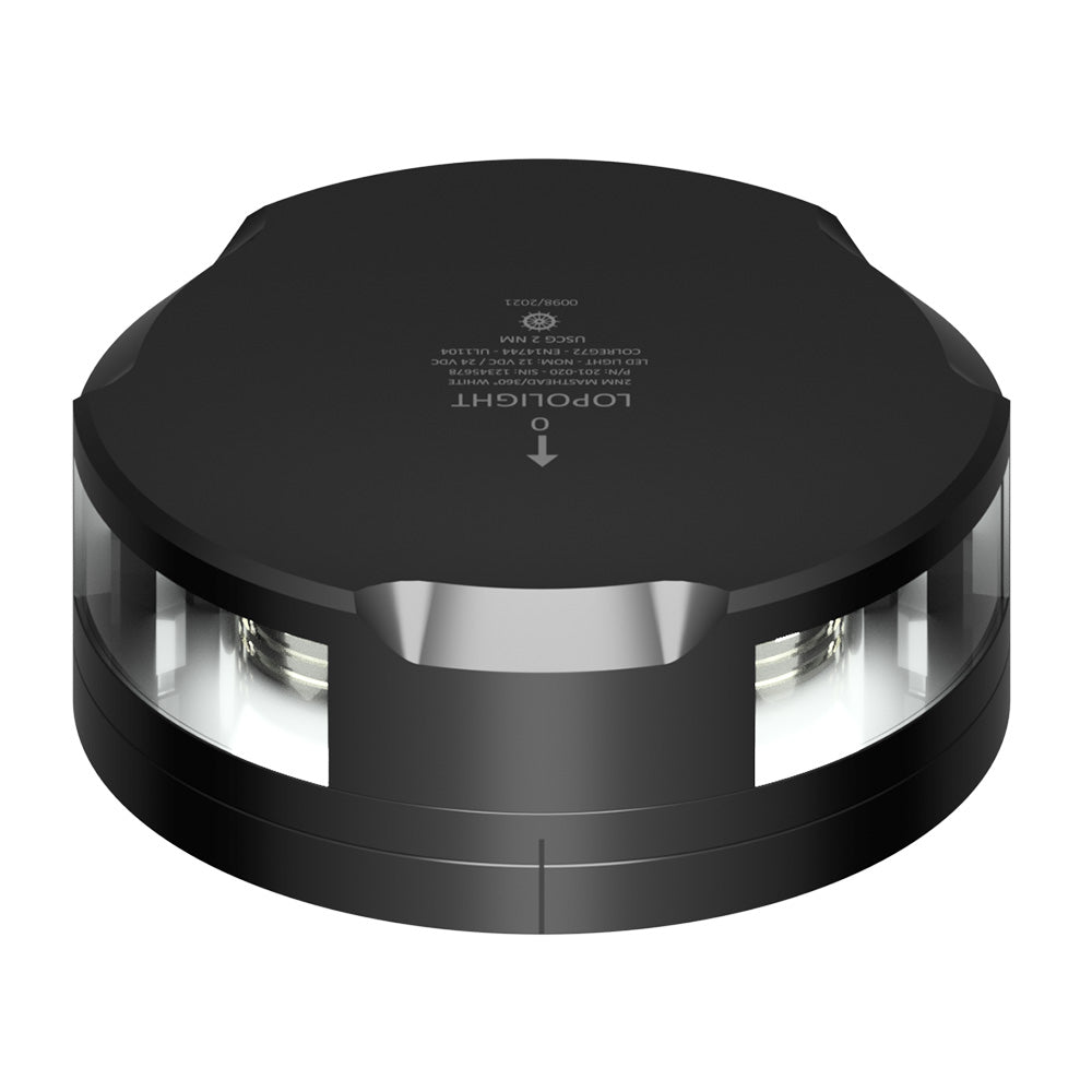 Lopolight Masthead360Degree Light  2NM  Black Housing wFB Base 201020FBB