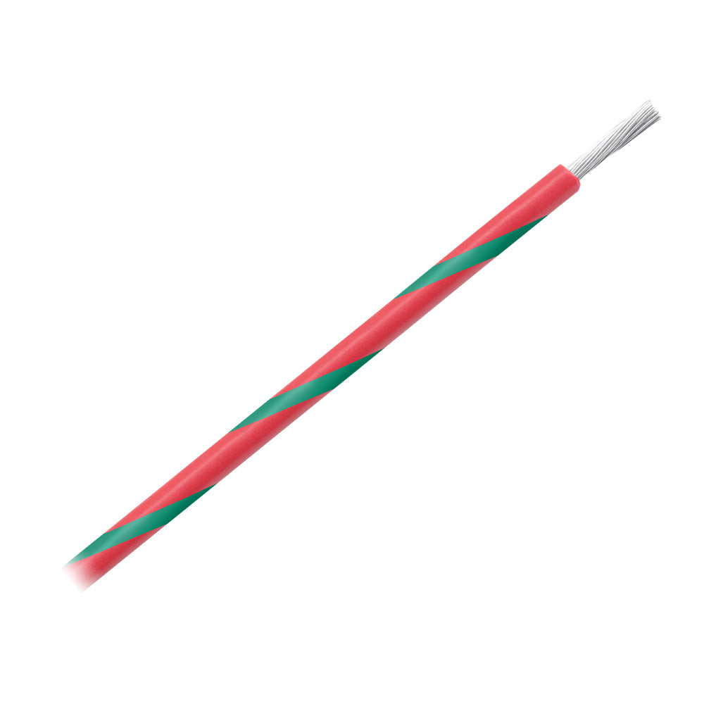 Pacer 14 AWG Gauge Striped Marine Wire 500 Spool  Red wGreen Stripe WUL14RD5500