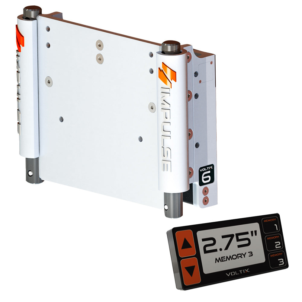 IMPULSE 6 Set Back Electric Jack Plate wSmart Control  White Cerakote 75050W
