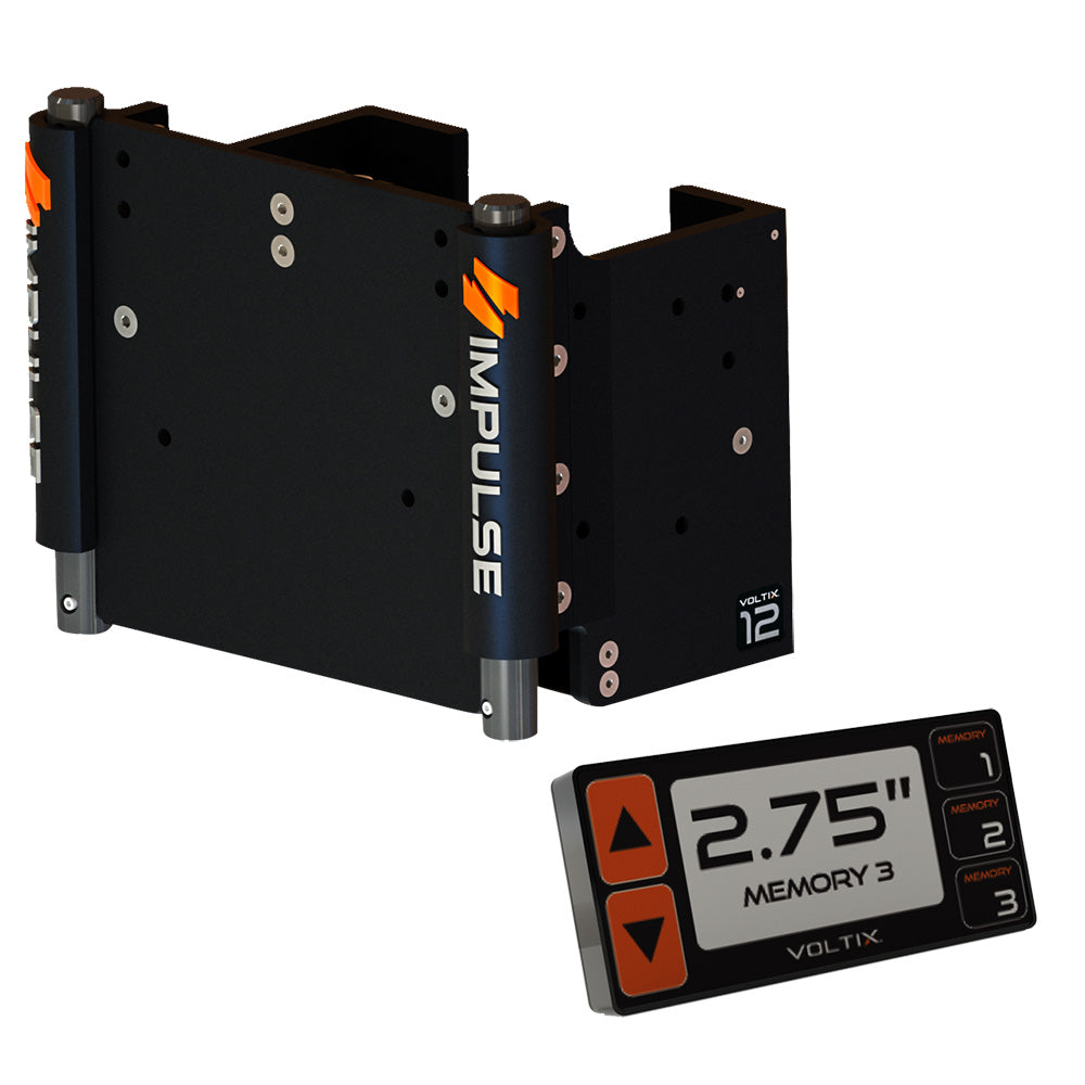 IMPULSE 12 Set Back Electric Jack Plate wSmart Control  Black Anodized 75080B