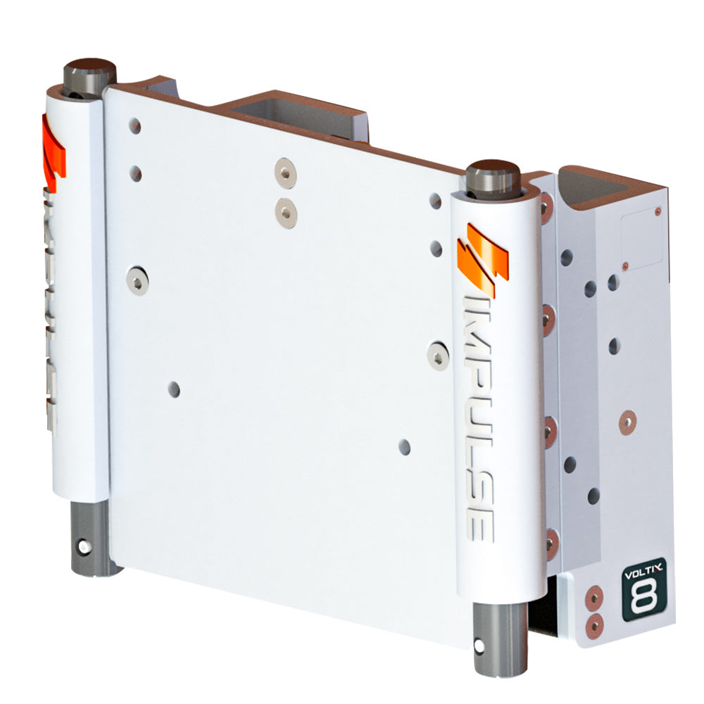 IMPULSE 8 Set Back Electric Jack Plate wStandard Control  White Cerakote 75062W