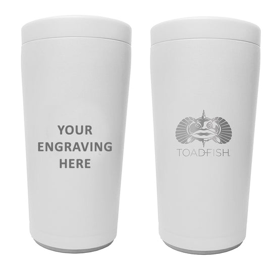 Toadfish Custom Engraved NonTipping Can Cooler 20  White MINIMUM ORDER QUANTITY OF 25 TF5005