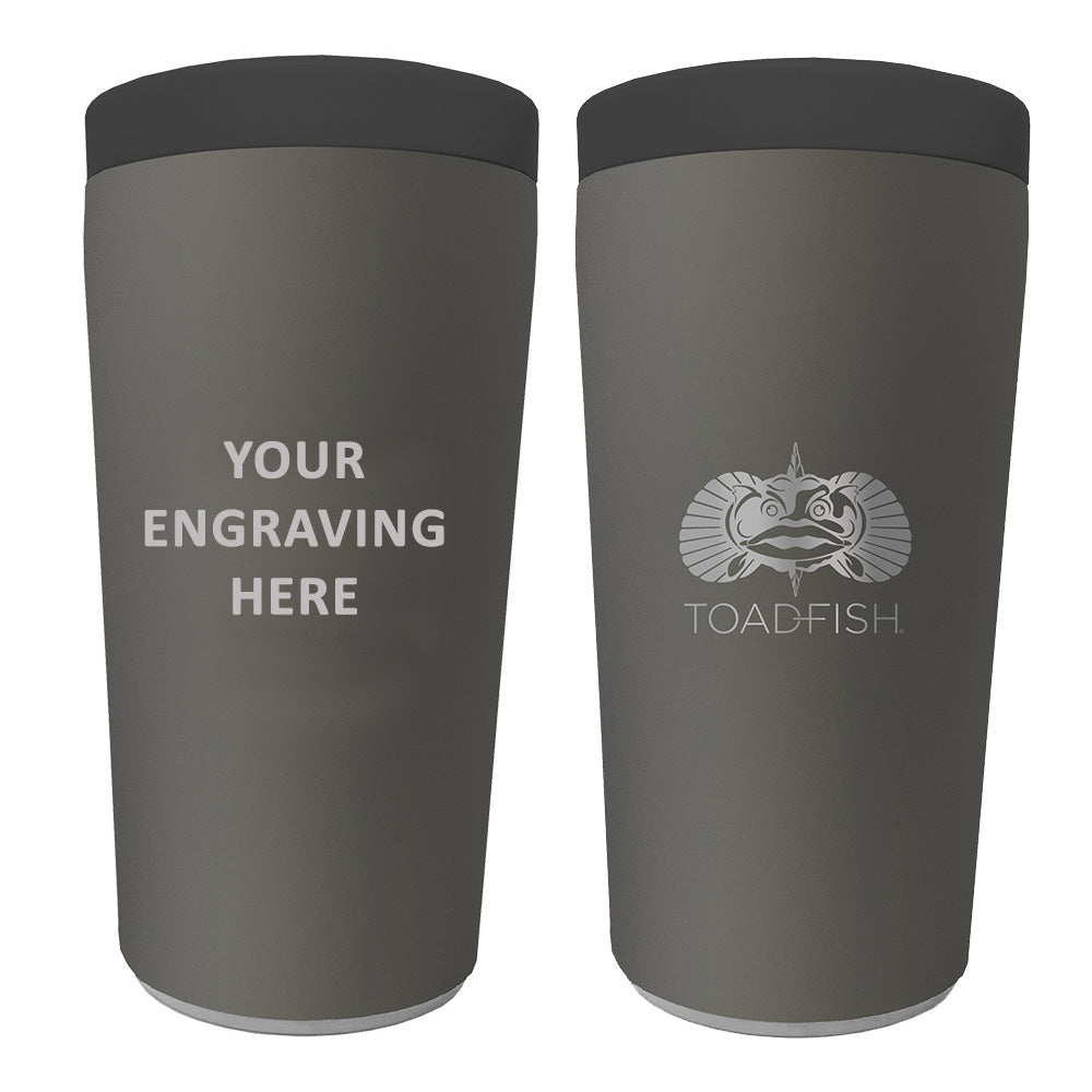 Toadfish Custom Engraved NonTipping Can Cooler 20  Graphite MINIMUM ORDER QUANTITY OF 25 TF5006