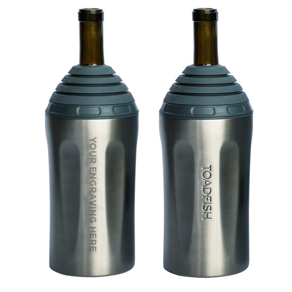 Toadfish Custom Engraved Stainless Steel Wine Chiller  Graphite MINIMUM ORDER QUANTITY OF 25 TF1111
