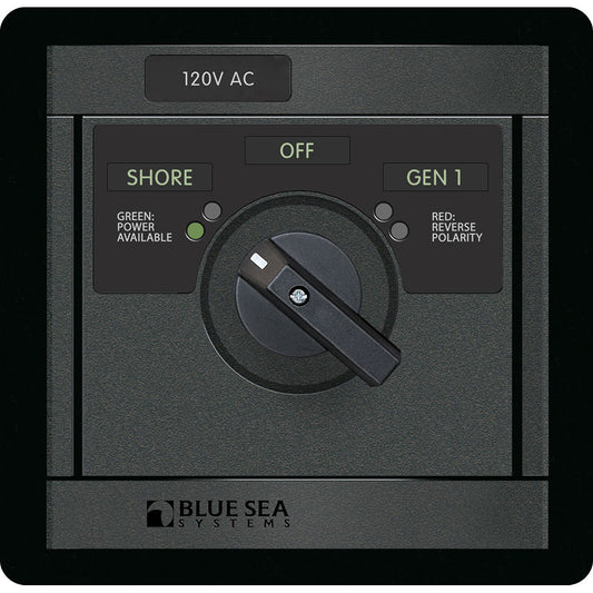 Blue Sea 120v AC Rotary 30A off  2 Sources 1481