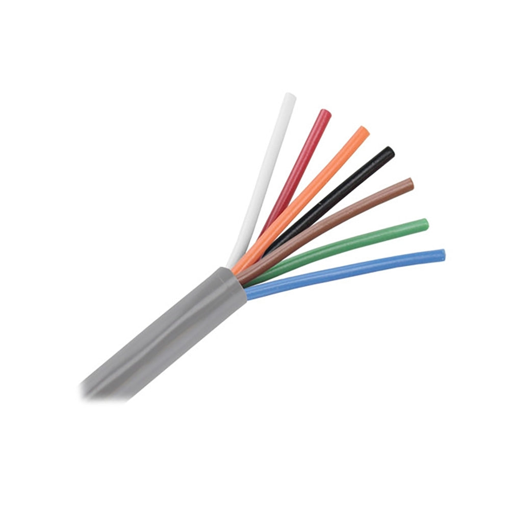 Pacer Unshielded 7 Conductor Cable  100  187 AWG  White Red Orange Black Brown Green  Blue M187100