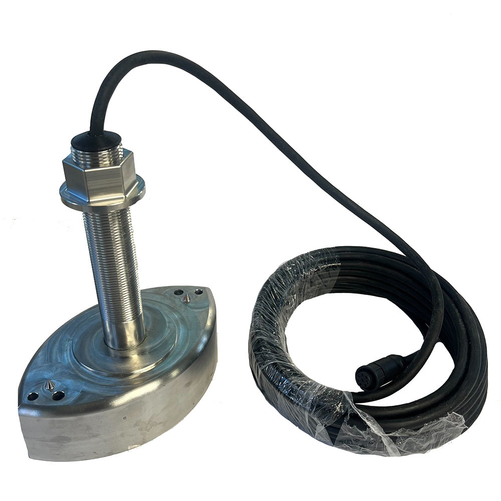Echonautics ST180D 1kW ThruHull Stainless Steel Transducer  50200kHz ST180D1KWCW