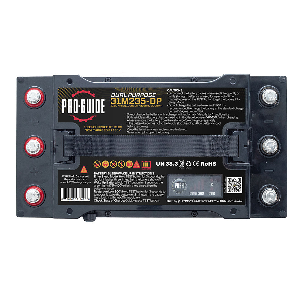 ProGuide Alpha Series Lithium Battery  12V  235AH  Group 31 Tall 31M235DP