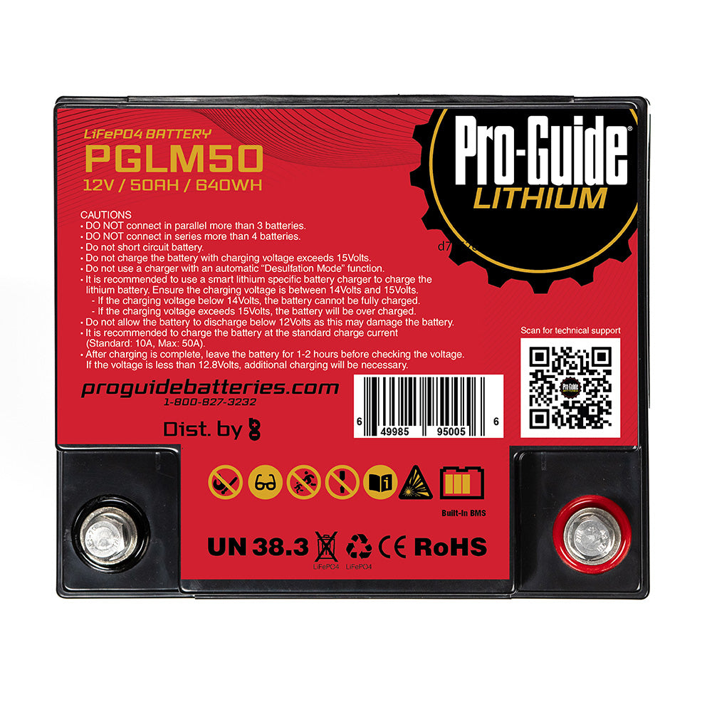 ProGuide Signature Series Lithium Battery  12V  50AH M50