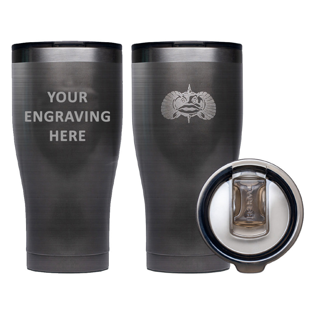 Toadfish Custom Engraved NonTipping 20oz Tumbler  Graphite Minimum Order Quantity of 25 TFNOTIP20OZTUMENGRAVINGGRAPH