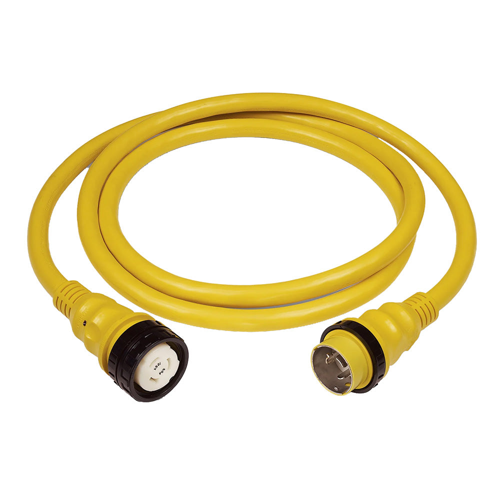 Marinco PowerCord Plus Cordset  50AMP  125250V  75  Yellow 6152SPP75