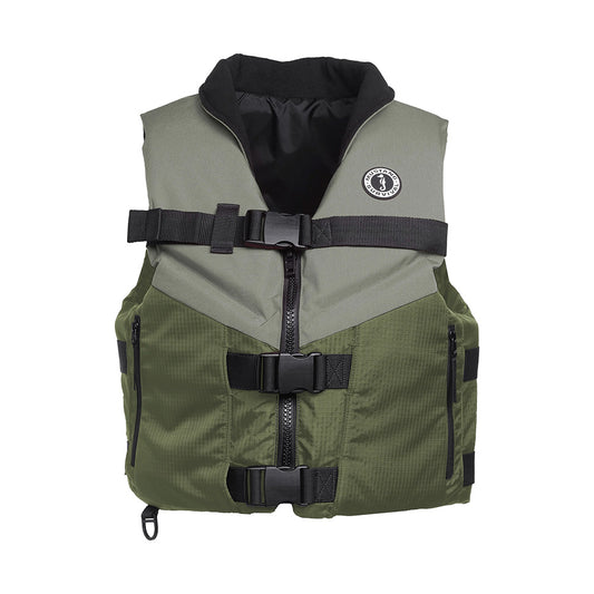 Mustang Accel Foam Vest  GreenGrey  Large MV4627833L