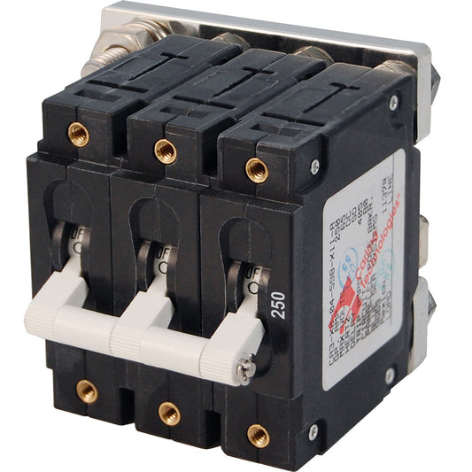 Blue Sea 7270 250A CSeries Triple Pole Toggle DC Circuit Breaker 7270