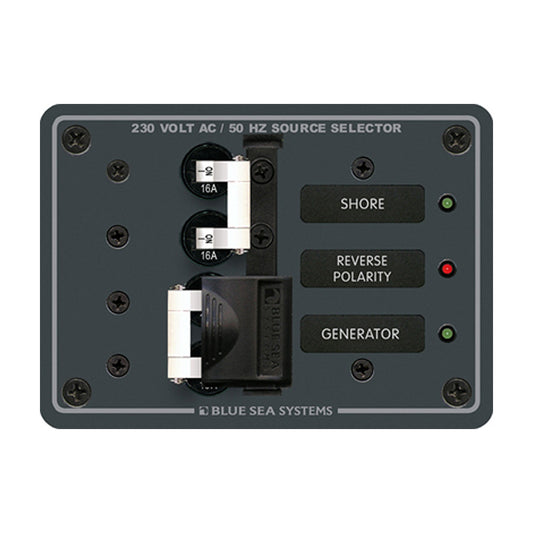 Blue Sea 8132 AC Toggle Source Selector 230V  2 Sources 8132