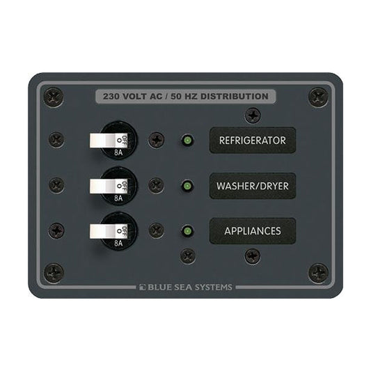 Blue Sea 8158 AC 3 Position 230V European Breaker Panal 8158