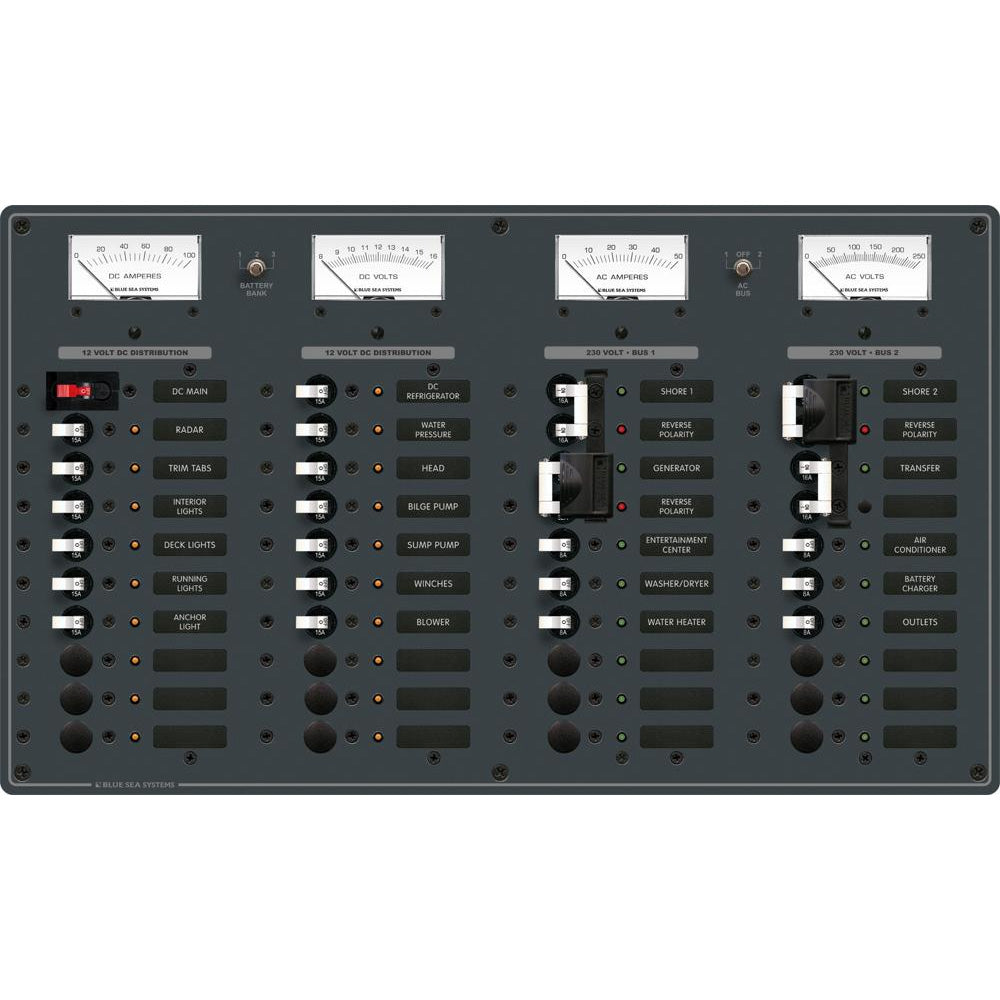 Blue Sea 8186 AC 2 Sources  12 PositionsDC Main  19 Positions 8186