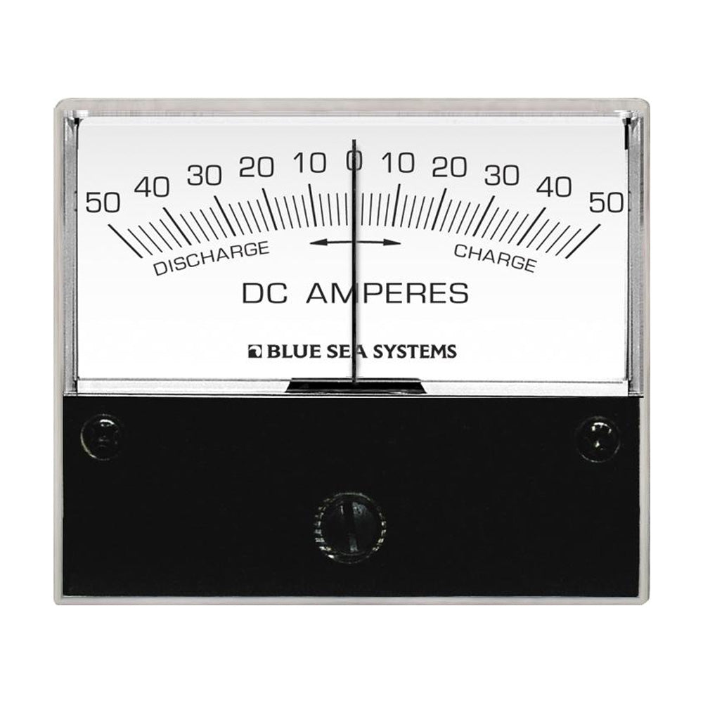 Blue Sea 8252 DC Zero Center Analog Ammeter  234 Face 50050 Amperes DC 8252