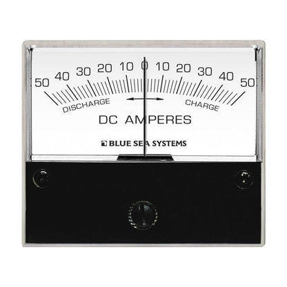 Blue Sea 8252 DC Zero Center Analog Ammeter  234 Face 50050 Amperes DC 8252