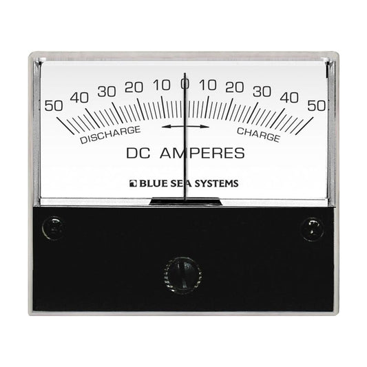 Blue Sea 8252 DC Zero Center Analog Ammeter  234 Face 50050 Amperes DC 8252