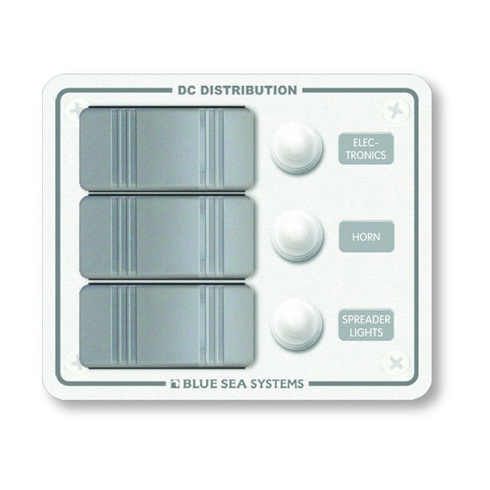 Blue Sea 8274 Water Resistant Panel  3 Position  White  Vertical Mount 8274