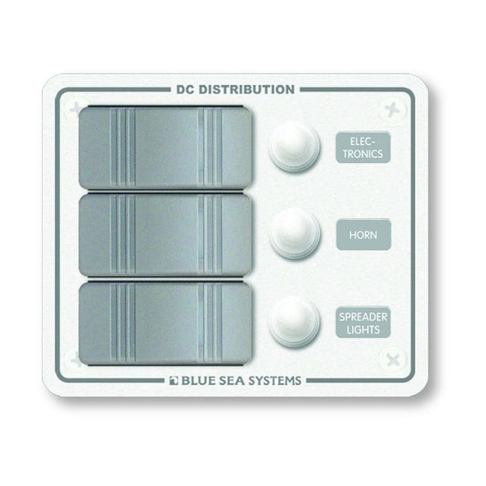 Blue Sea 8274 Water Resistant Panel  3 Position  White  Vertical Mount 8274