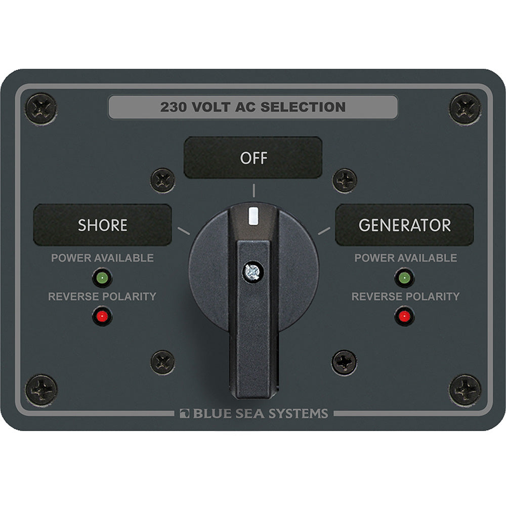 Blue Sea 8357 AC Rotary Switch Panel 65 Ampere 2 Position  OFF 2 Pole 8357