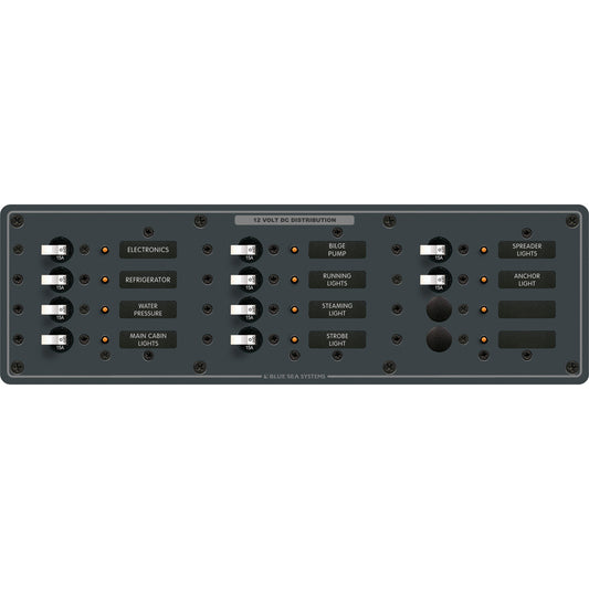 Blue Sea 8375 Panel DC 12 Position Horizontal BL 8375