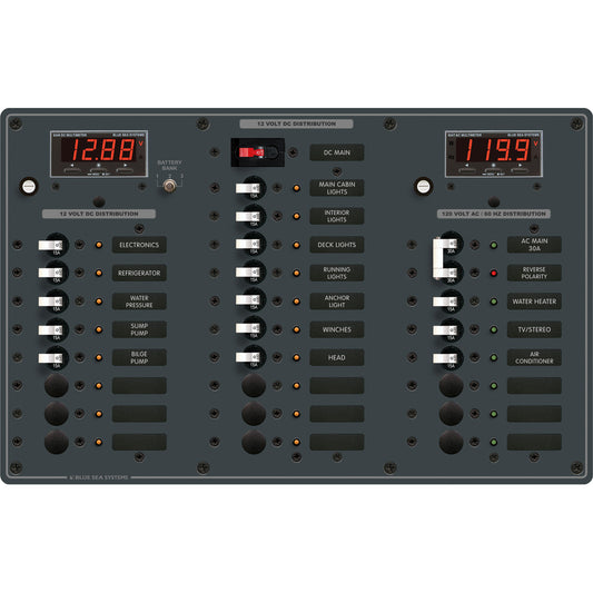 Blue Sea 8408 AC Main  6 Positions  DC Main  18 Positions 8408