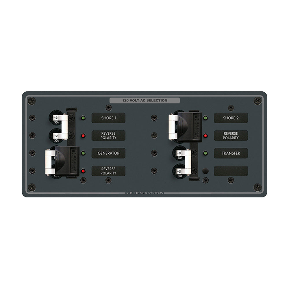 Blue Sea 8498 Breaker Panel  AC 3 Sources  White 8498