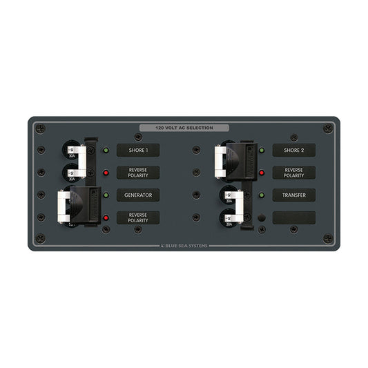 Blue Sea 8498 Breaker Panel  AC 3 Sources  White 8498