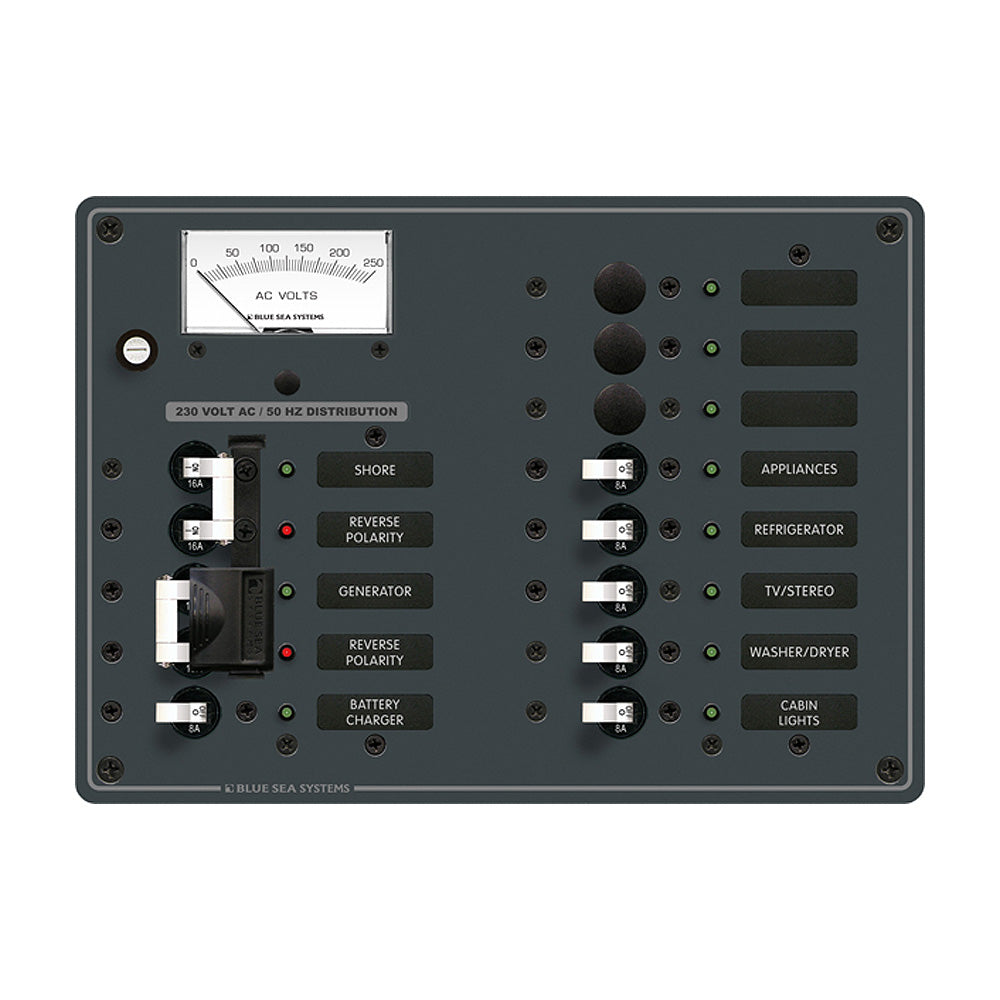 Blue Sea 8562 AC Toggle Source Selector 230V  2 Sources  9 Positions 8562