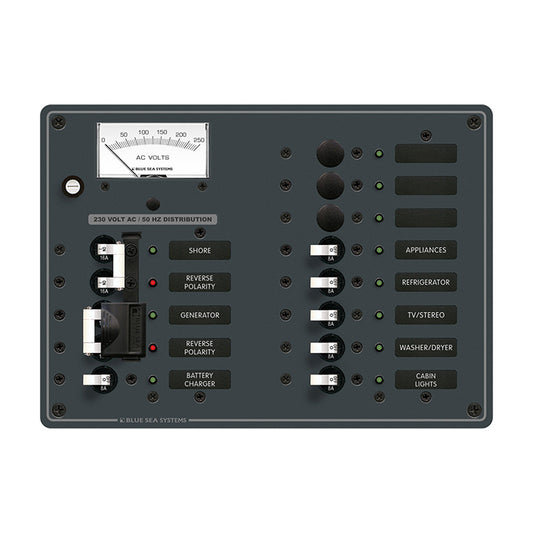 Blue Sea 8562 AC Toggle Source Selector 230V  2 Sources  9 Positions 8562