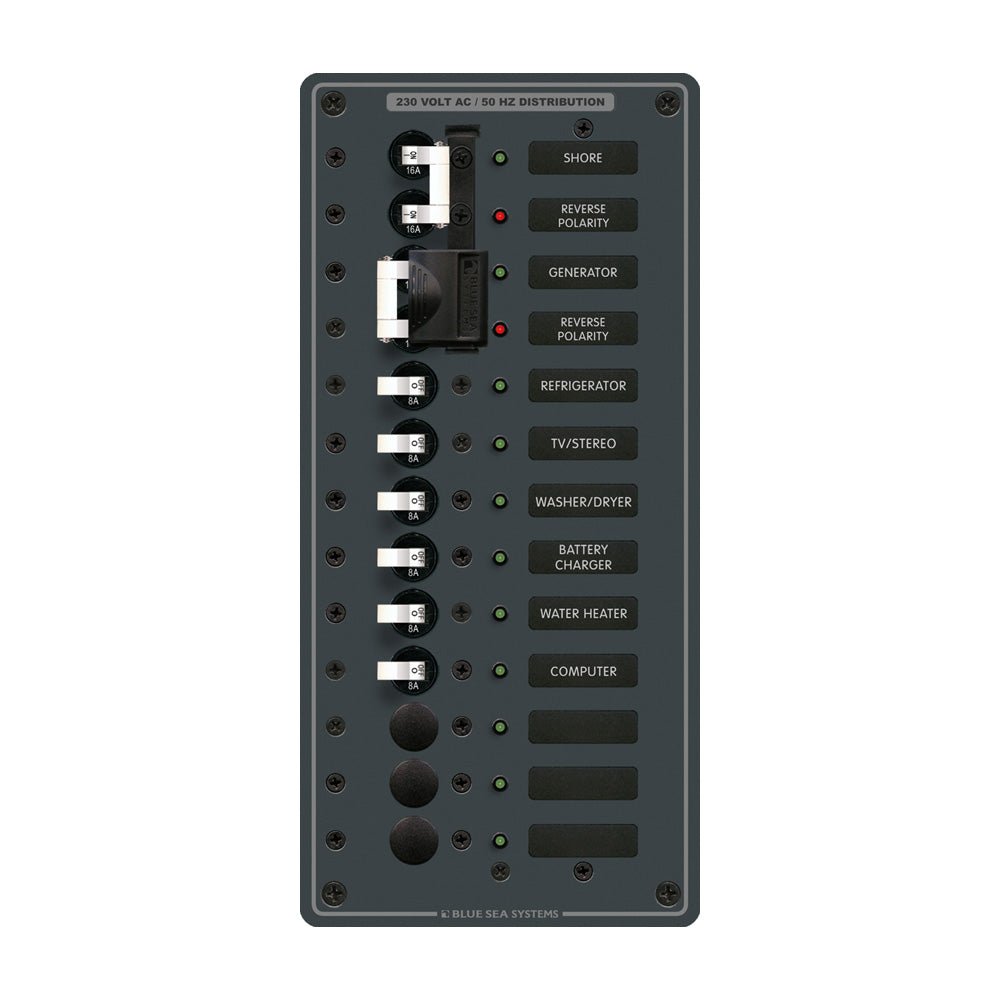 Blue Sea 3566 AC Toggle Source Selector 230V  2 Sources  9 Positions 8566