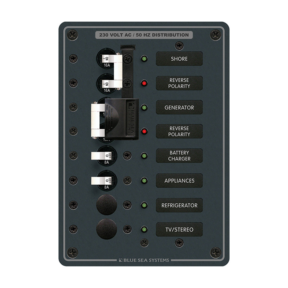 Blue Sea 8567 AC Toggle Source Selector 230V  2 Sources  4 Positions 8567