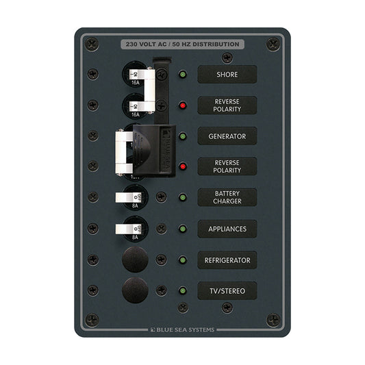 Blue Sea 8567 AC Toggle Source Selector 230V  2 Sources  4 Positions 8567