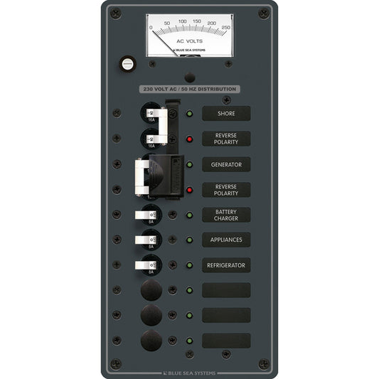 Blue Sea 8589 AC Toggle Source Selector 230V  2 Sources  6 Positions 8589