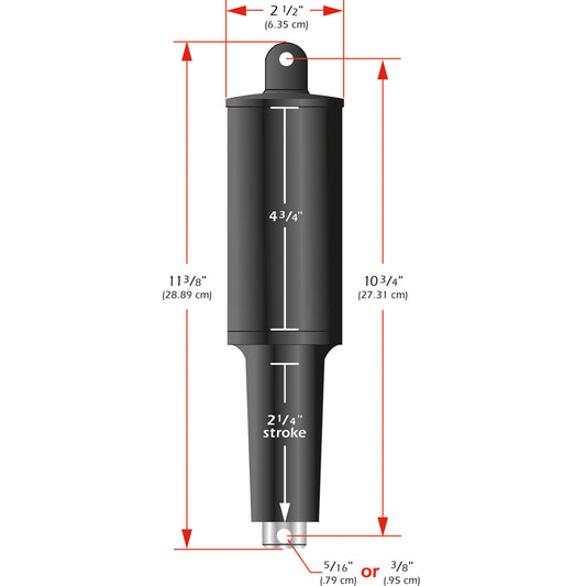 Lenco 101XD Extreme Duty Actuator  12V  2 14 Stroke  38 Hardware 15056001