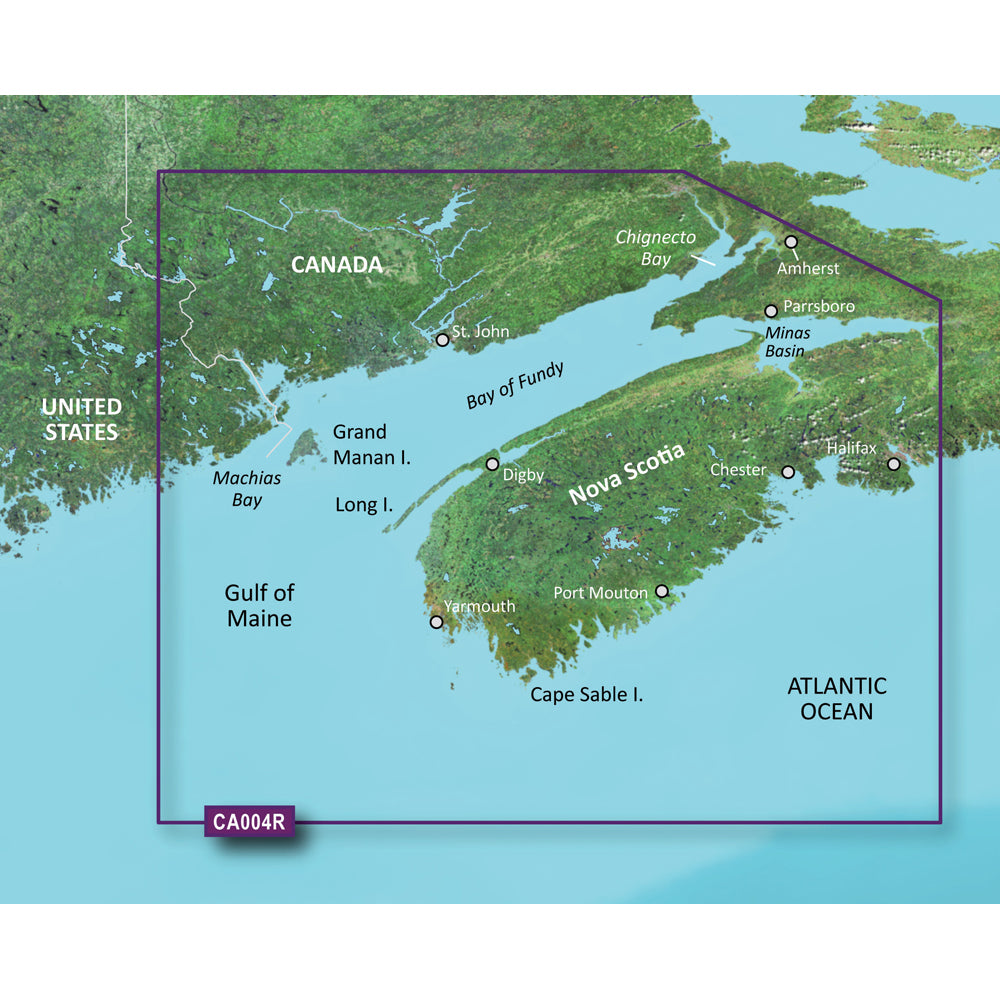 Garmin BlueChart g3 Vision HD  VCA004R  Bay of Fundy  microSDSD 010C069000