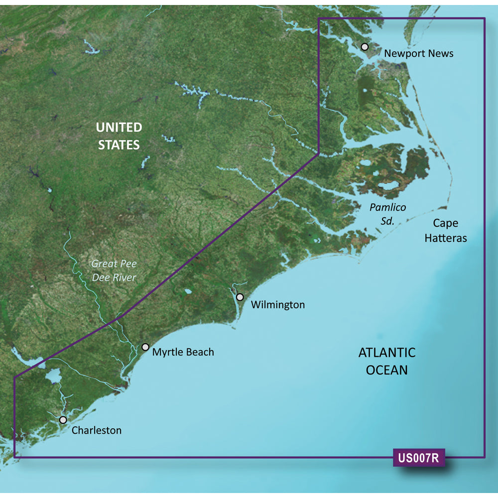 Garmin BlueChart g3 Vision HD  VUS007R  Norfolk  Charleston  microSDSD 010C070800