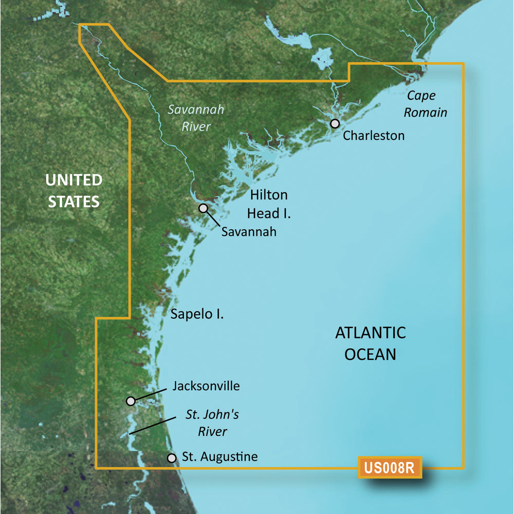 Garmin BlueChart g3 Vision HD  VUS008R  Charleston to Jacksonville  microSDSD 010C070900