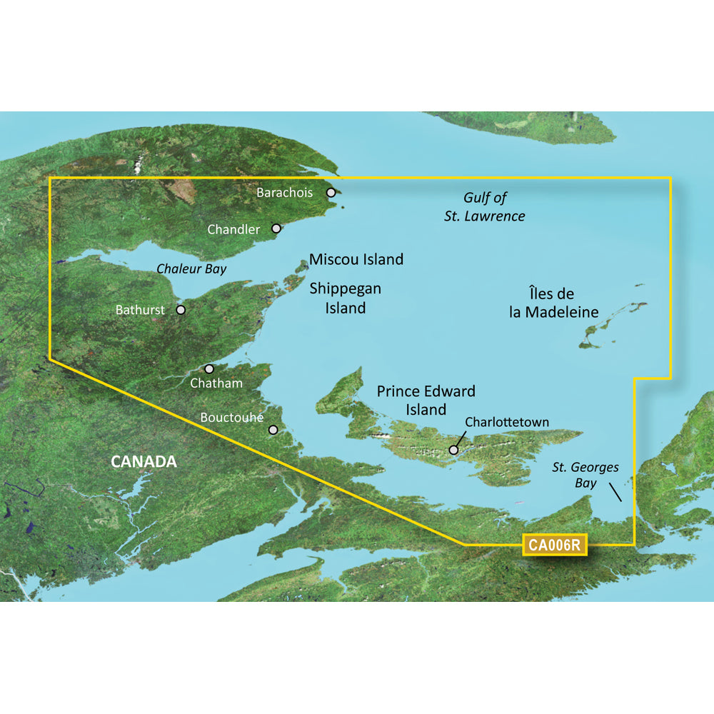 Garmin BlueChart g3 Vision HD  VCA006R  PEI to Chaleur Bay  SD Card 010C069200