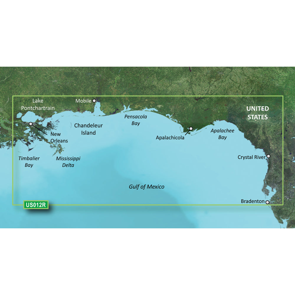 Garmin BlueChart g3 Vision HD  VUS012R  Tampa  New Orleans  microSDSD 010C071300