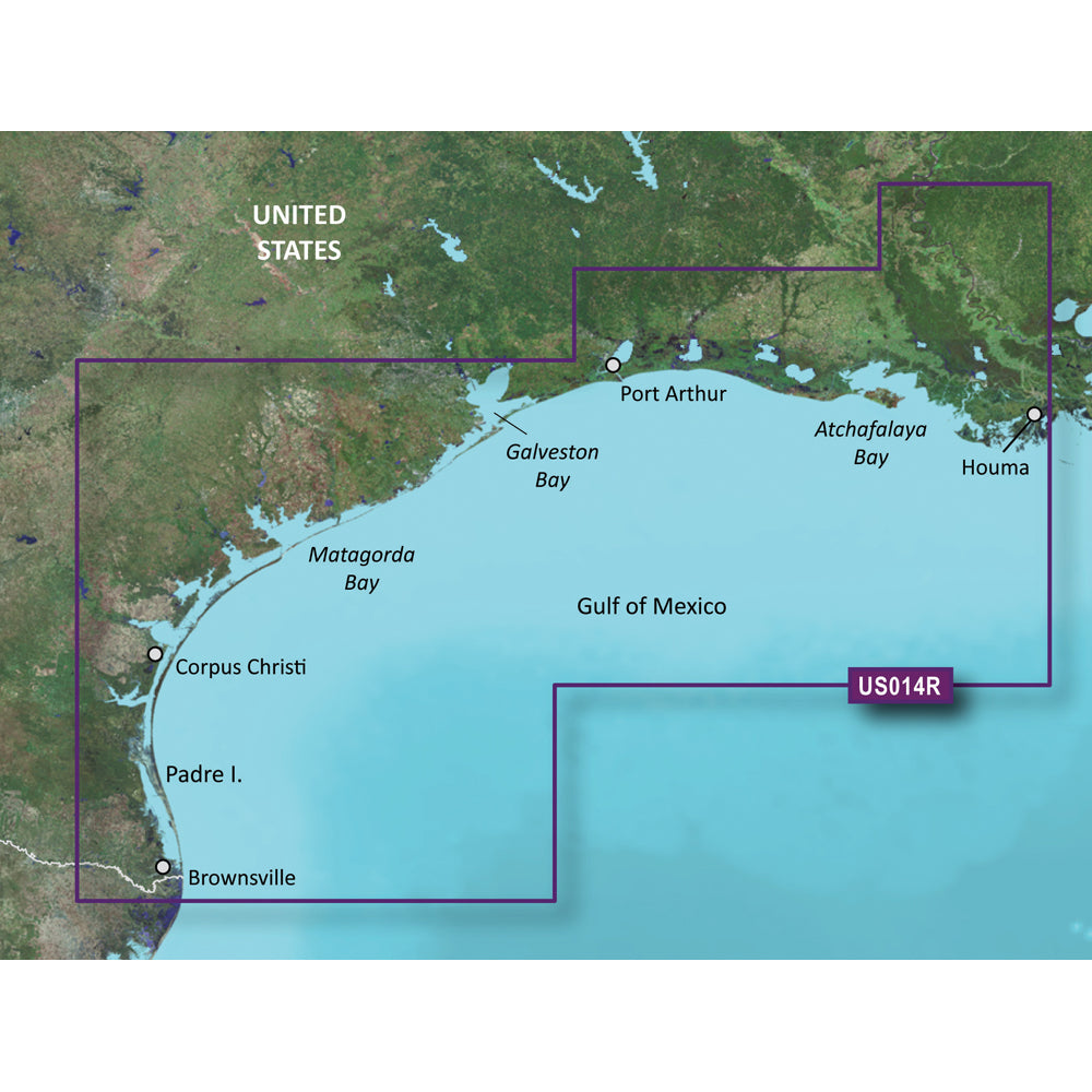Garmin BlueChart g3 Vision HD  VUS014R  Morgan City to Brownsville  microSDSD 010C071500