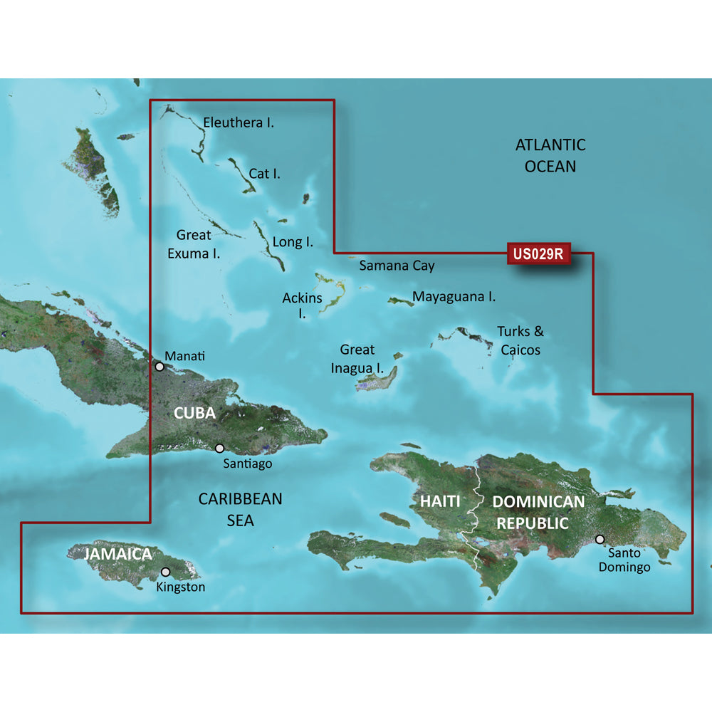 Garmin BlueChart g3 Vision HD  VUS029R  Southern Bahamas  microSDSD 010C073000