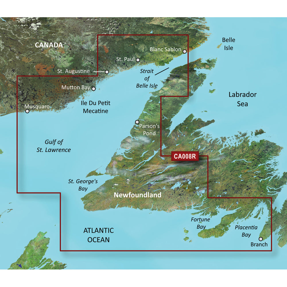 Garmin BlueChart g3 Vision HD  VCA008R  Newfoundland West  microSDSD 010C069400