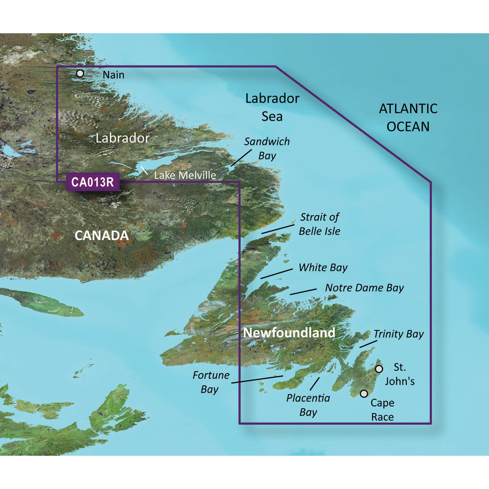 Garmin BlueChart g3 Vision HD  VCA013R  Labrador Coast  microSDSD 010C069800