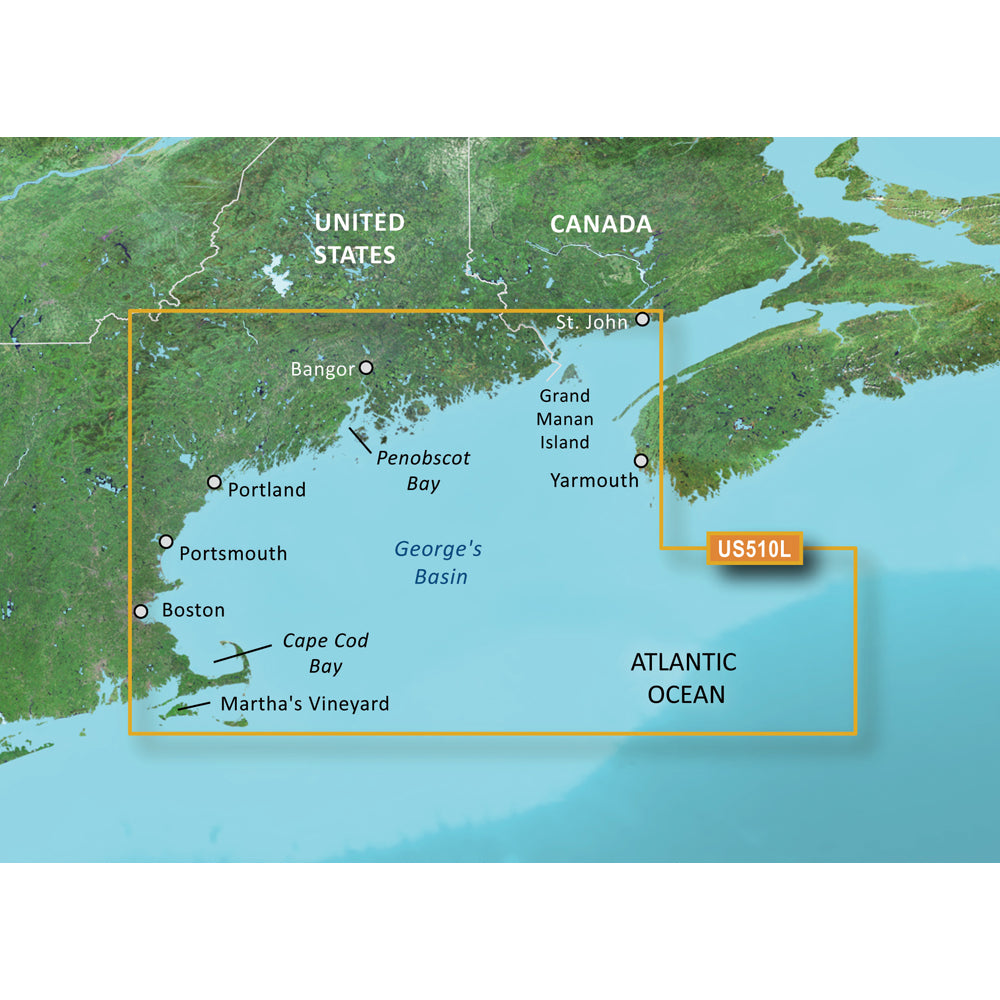 Garmin BlueChart g3 Vision HD  VUS510L  St John  Cape Cod  microSDSD 010C073900