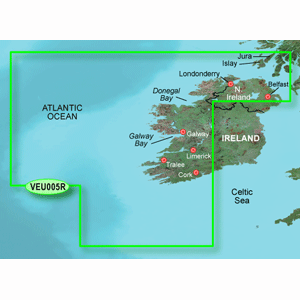 Garmin BlueChart g3 Vision HD  VEU005R  Ireland West Coast  microSDSD 010C076400