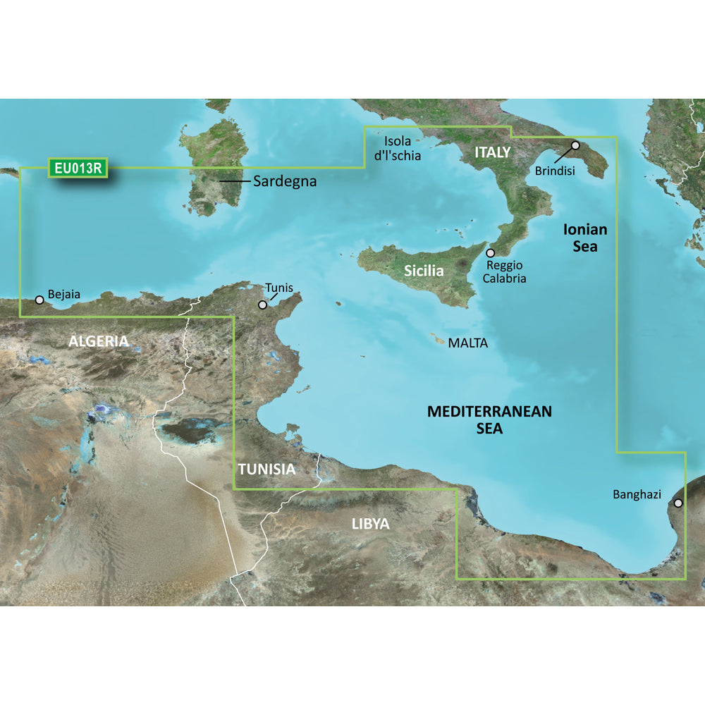 Garmin BlueChart g3 Vision HD  VEU013R  Italy Southwest  Tunisia  microSDSD 010C077100